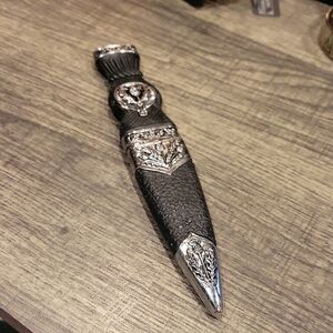 Black and Silver(Stainless) Scottish Dress Knife/ Athame